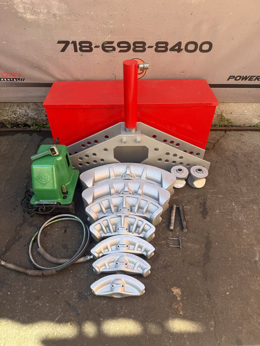 GB ENERPAC 1 1/4 to 4 inch Rigid Hydraulic Pipe Bender.  Greenlee Pump. Nice.