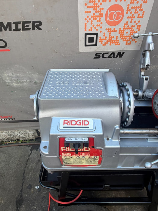 Refurbished Ridgid 535 V3 Pipe Threader 1/2"-2" Threading Machine 811A Dies Cart