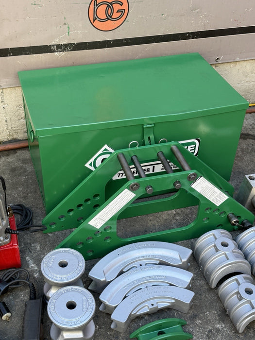 Greenlee 777 1/4 - 4 inch Rigid Hyd. Pipe Conduit Bender With Electric Hyd. Pump
