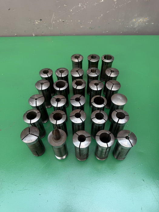 HARDINGE 5C Collets - Total of 28 Collets - Threaded Inner/Outer - Very NICE