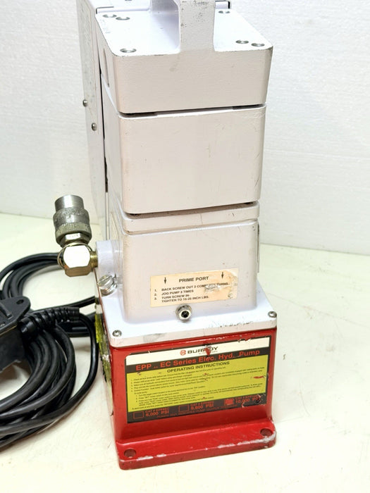 Burndy EPP-10EC Series Hyd Electric Pump 10k psi + Case & Hose Crimper Mint BG12