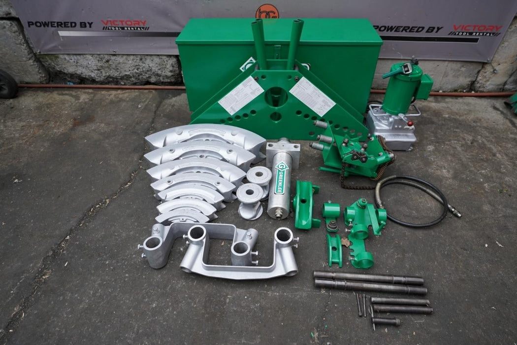 Greenlee 884 Hydraulic Bender 1 1/4 to 4"  Rigid Pipe 960 Pump, Table , Warranty
