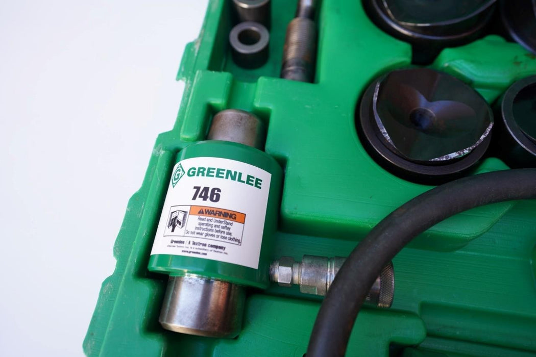 Greenlee 7310 1/2 to 4 inch Hydraulic Knock Out Punch and Die Set #2 tested