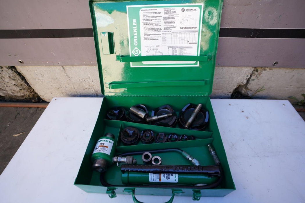 Greenlee 7310 1/2 to 4 inch Hydraulic Knock Out Punch and Die Set #4 tested