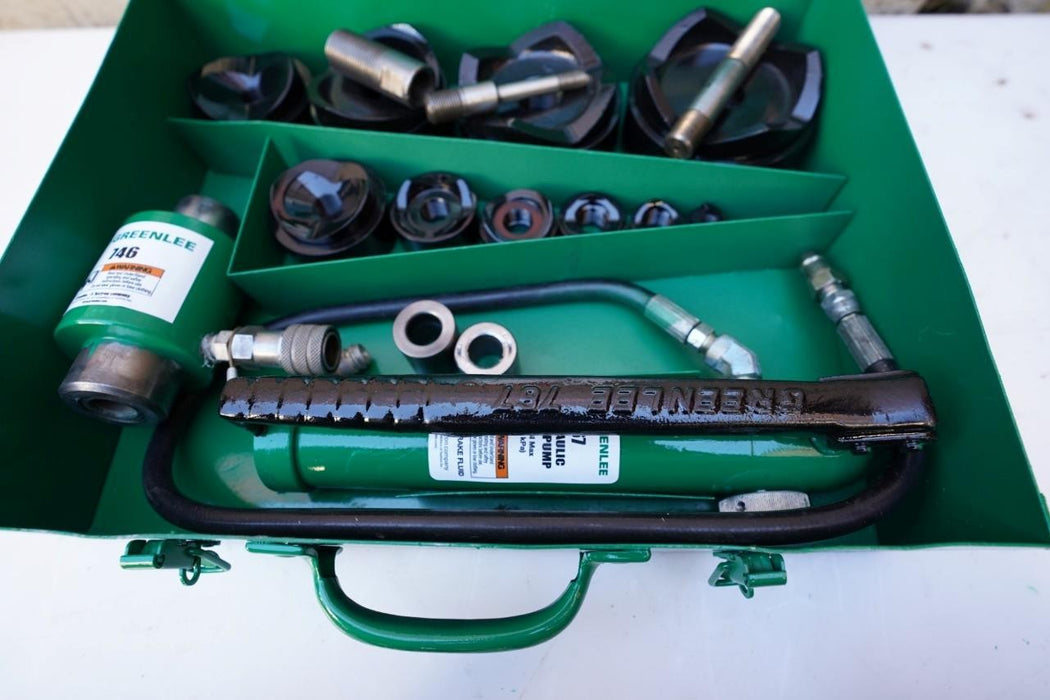 Greenlee 7310 1/2 to 4 inch Hydraulic Knock Out Punch and Die Set #4 tested