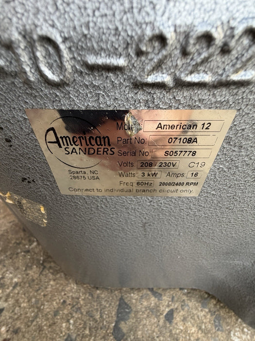American Sanders 12' 3 Phase Sander Essex Silverline Drum Sander Mint Shape