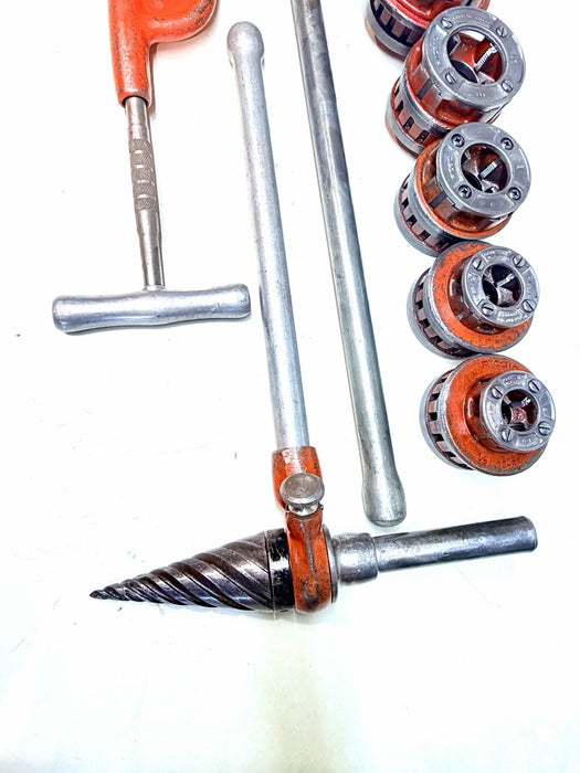 Ridgid 12-R 1/2" to 2" Pipe Threader Set Die Heads Ratchet Cutter Reamer 12R #2