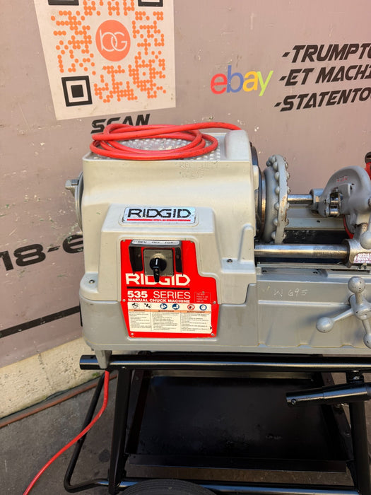 2018  RIDGID 535 V3 Pipe Threading Machine w/ Universal Cart & 811A Dies ET7