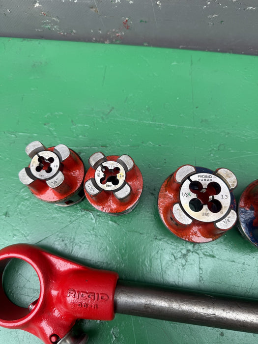 Ridgid 00-RB Bolt Threader Die Heads.  Great Set.  #1