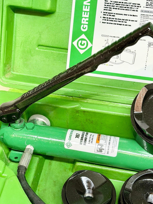 Greenlee 7310SB Slug Buster KO Knockout Punch Set 1/2" - 4" , 767 Pump & Box BG6