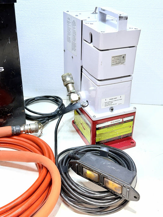 Burndy EPP-10EC Series Hydraulic Electric Pump 10k Psi + Case & Hose Crimper BG7