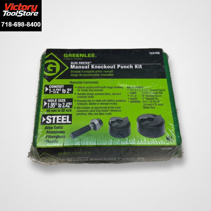 Greenlee 737BB Manual Knockout Punch Set 1-1/2"-2" Conduit 10 Ga Steel New