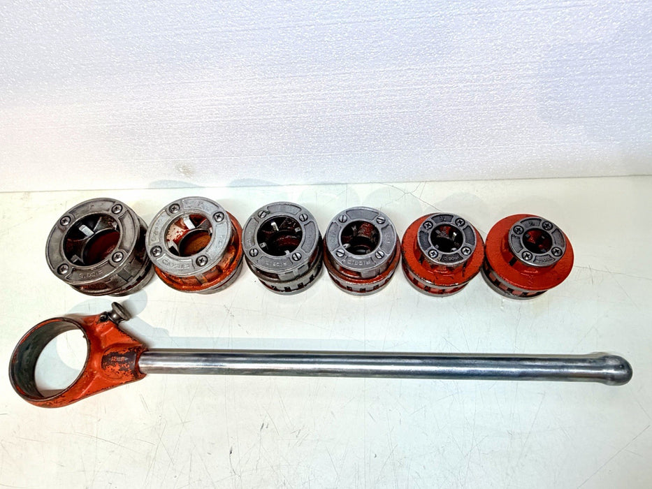 Ridgid 12-R Pipe Threader Die Head Set & Ratchet Head 12R  1/2" - 2" Dies #BG1