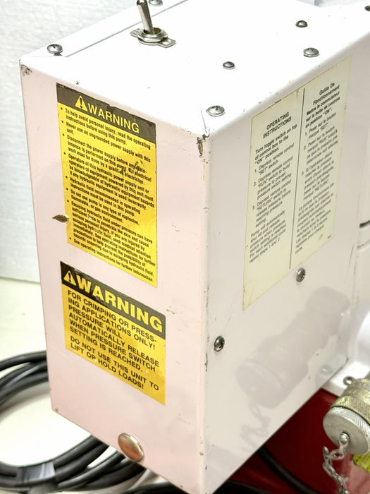 Burndy EPP-10EC Series Hydraulic Electric Pump 10k Psi + Case & Hose Crimper BG6