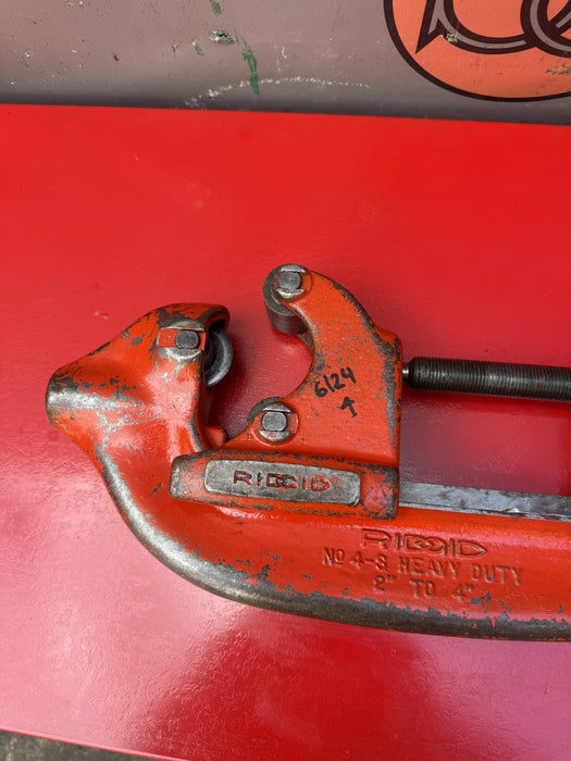 RIDGID NO 4-S Pipe Cutter  2" to 4" Capacity Heavy Duty.  Nice Shape.