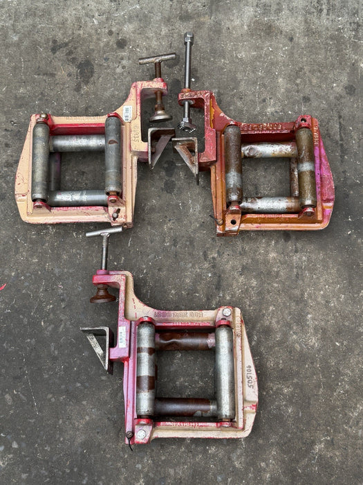 3 Clamp-on Tray Rollers HB1A-6" His Business mfg. 6” 4 Sided Roller Set Of 3