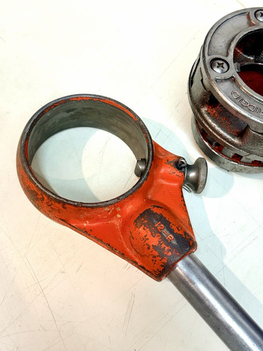 Ridgid 12-R Pipe Threader Die Head Set & Ratchet Head 12R  1/2" - 2" Dies #BG1