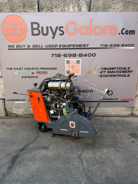 2016 Husqvarna FS-5000D Walk Behind Concrete Saw 26" Working Great VIDEO 421HRS
