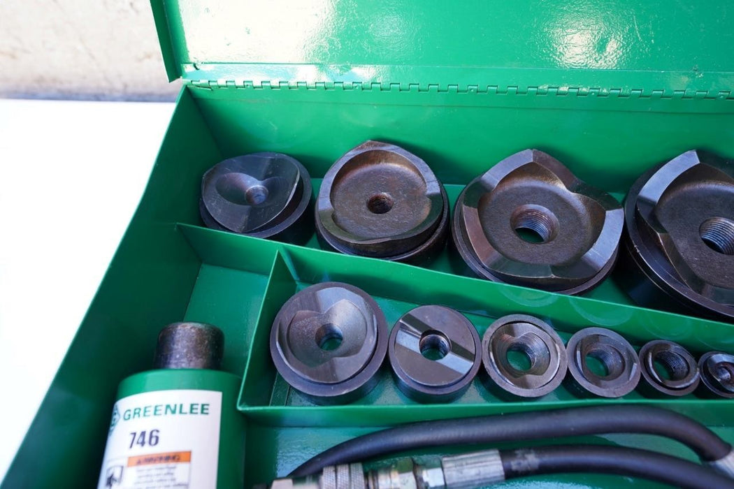 Greenlee 7310 1/2 to 4 inch Hydraulic Knock Out Punch and Die Set #1 tested