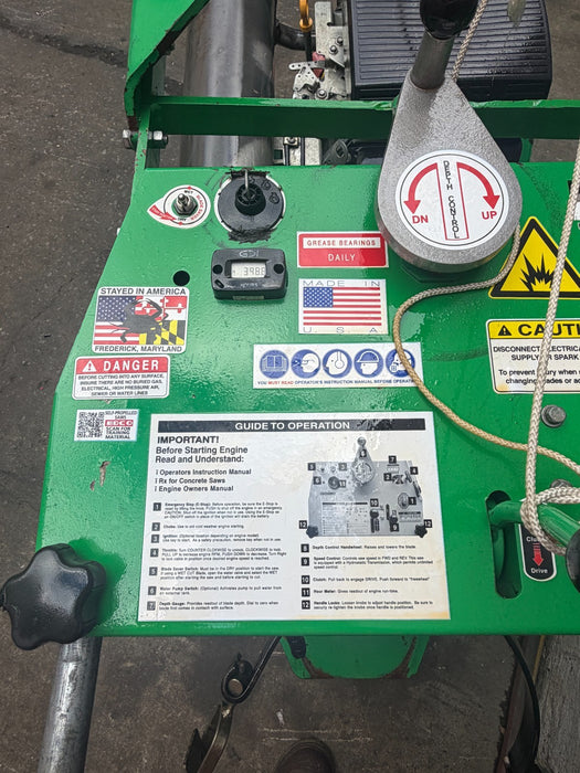 EDCO SS-20 Propane Self-Propelled Concrete Asphalt Saw - Commercial Grade