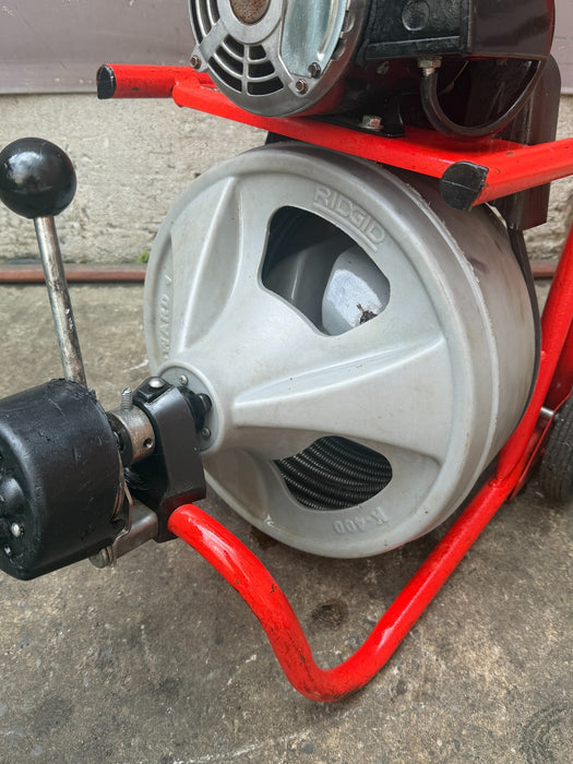 RIDGID K-400 Drain Cleaning Snake Auger Drum Machine C-32IW 3/8" x 75ft Cable #2