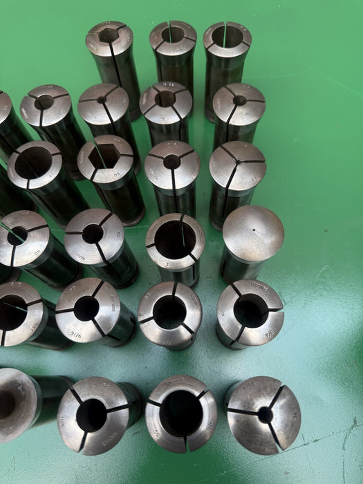 HARDINGE 5C Collets - Total of 28 Collets - Threaded Inner/Outer - Very NICE