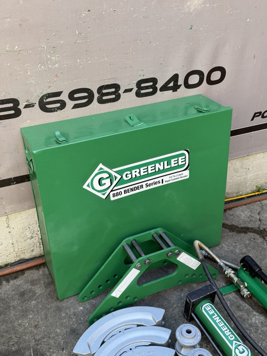 Greenlee 880 1/2" - 2" Rigid Hydraulic Conduit Pipe Bender & Pump Refurb