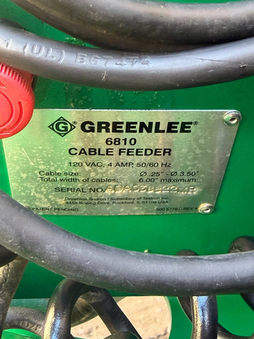 GREENLEE 6810 Ultra Feeder Electric Wire Puller - Reliable Cable Management