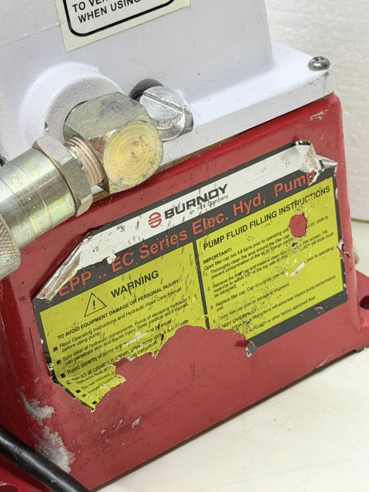 Burndy EPP-10EC Series Hydraulic Electric Pump 10k Psi + Case & Hose Crimper BG6