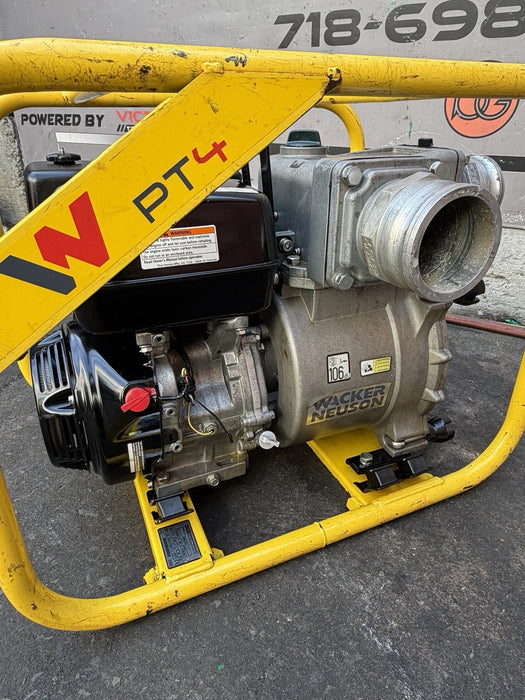 2021 Wacker Neuson PT4A 4" Portable Self-Priming Trash Water Pump Honda