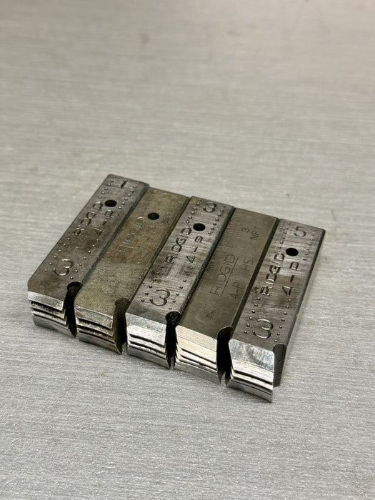 RIDGID 4PJ 3” NPT Dies Set High Speed RH for 4-P and 4PJ Threaders NEW #3
