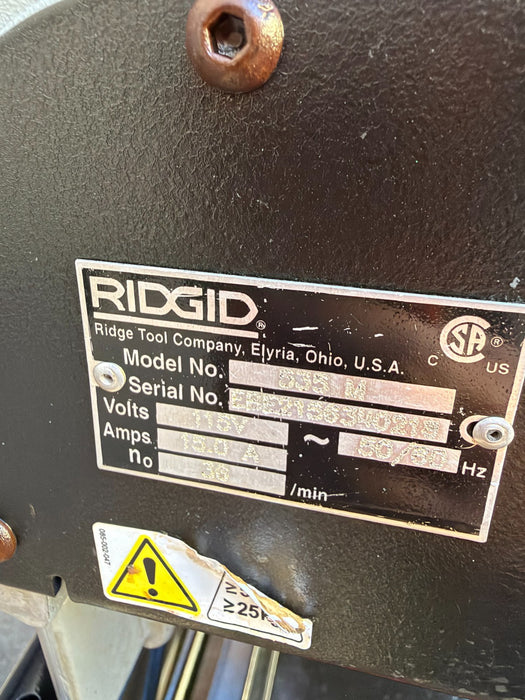 2018  RIDGID 535 V3 Pipe Threading Machine w/ Universal Cart & 811A Dies ET7