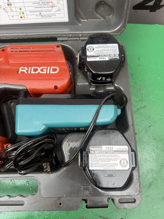 RIDGID 100-B Press Tool Kit 1/2" - 3/4" - 1" Jaws Battery & Charger.  Works Fine
