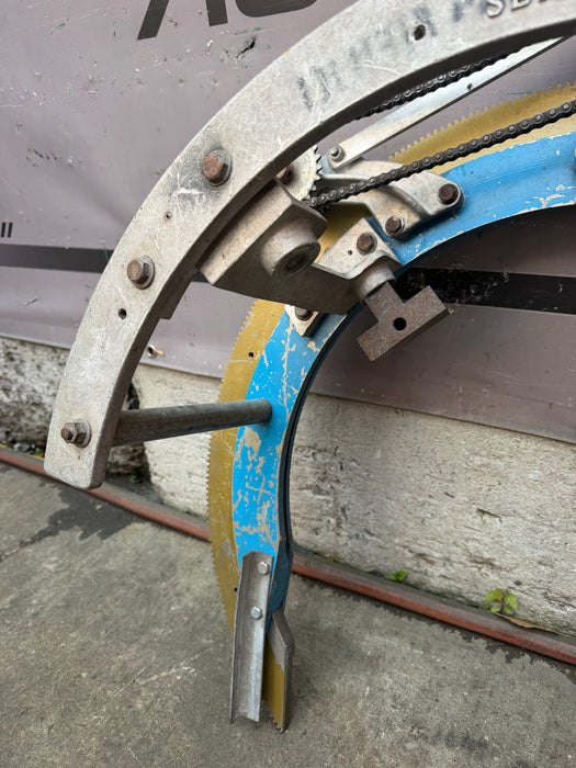 H & M Model #3 Aluminum Pipe Beveling Machine 12-20" - Missing Chain, New Torch