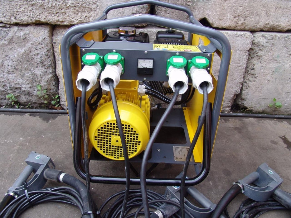ATLAS COPCO CFG67 HIGH FREQUENCY HONDA GENERATOR WITH 4 CONCRETE VIBRATORS NEW!