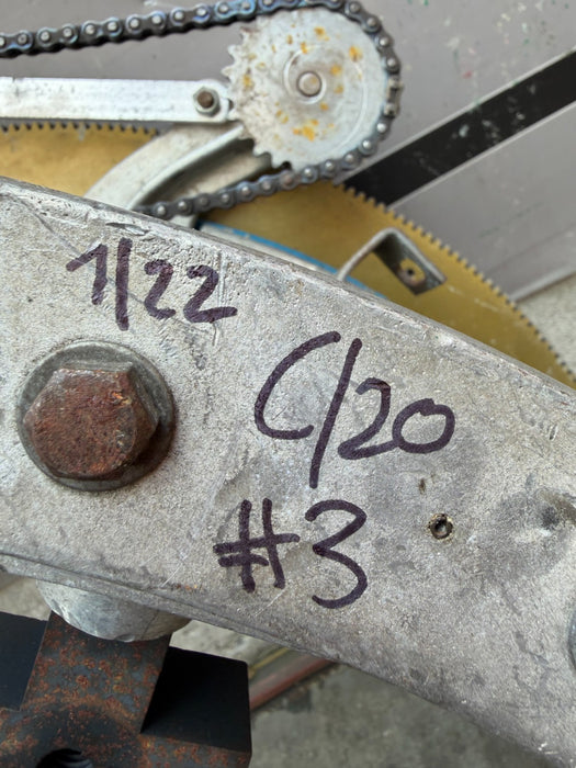 H & M Model #3 Aluminum Pipe Beveling Machine 12-20" - Missing Chain, New Torch