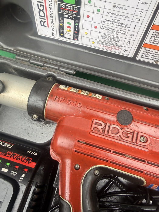 RIDGID RP 210 Press Tool Kit with battery, charger, clamps 3/4  1   1 1/4 inch