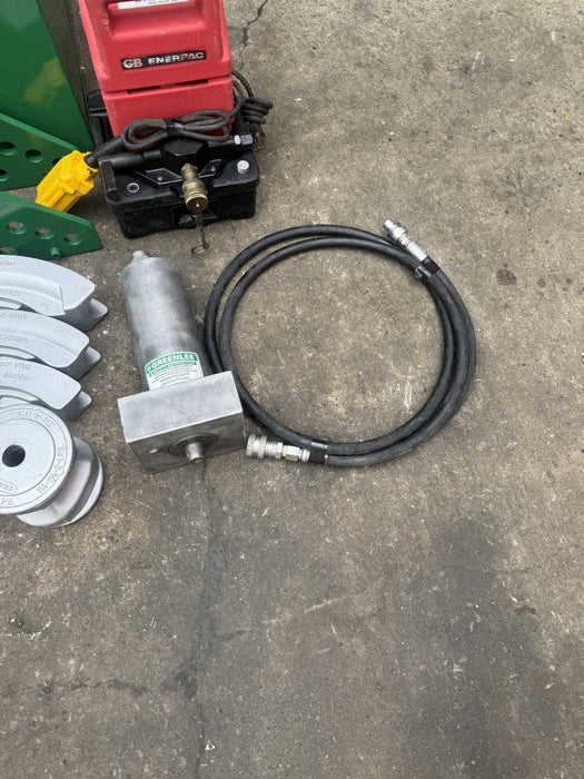 Greenlee 777  Hydraulic Conduit Pipe Bender  1-1/4" to 4" Rigid GB Enerpac Pump.