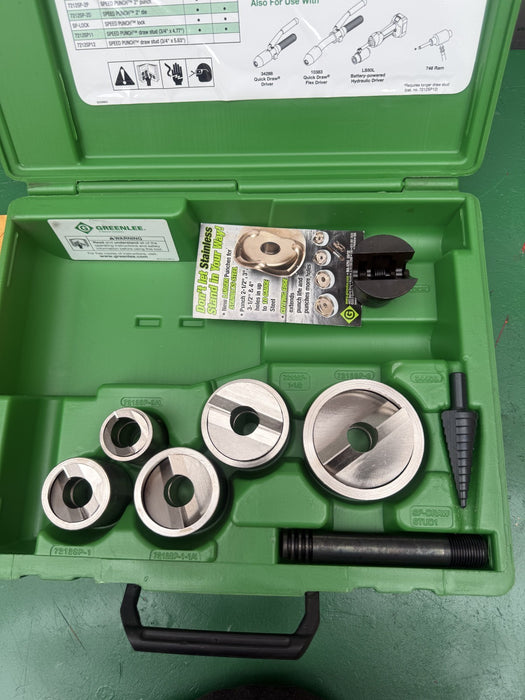 Greenlee 7905SBSP Speed Punch Knockout Kit with Quick Draw 90 Driver 3/4"-2" #3