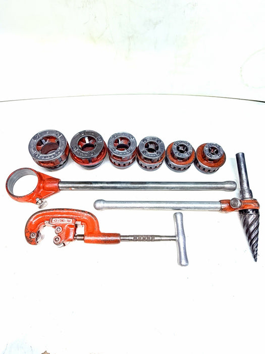 Ridgid 12-R 1/2" to 2" Pipe Threader Set Die Heads Ratchet Cutter Reamer 12R #2