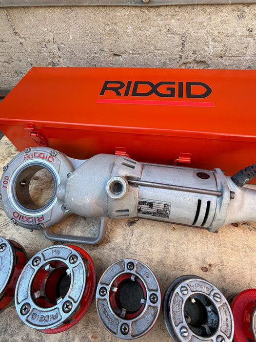 Ridgid 700 Pipe Threader Machine With 1/2"-2" Dies & Box #1