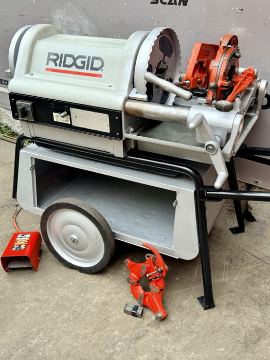 Ridgid 1224 Threader Pipe Threading Machine 1/2 - 4” 711, 714-Dies, Works Great!