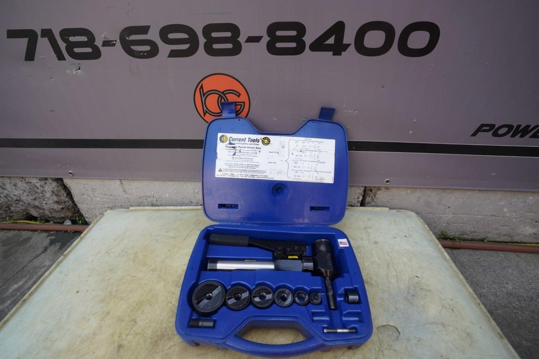 Current 90 Degree Hydraulic Punch Driver Knockout Set 1/2 to 2 inch Works Great