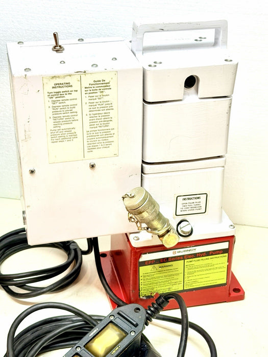 Burndy EPP-10EC Series Hyd Electric Pump 10k psi + Case & Hose Crimper Mint BG10