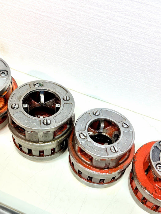 Ridgid 12-R Pipe Threader Die Head Set & Ratchet Head 12R  1/2" - 2" Dies #BG1