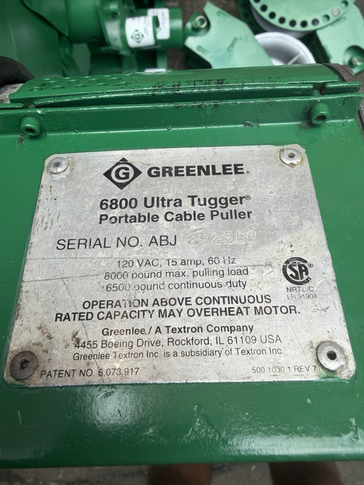GREENLEE UT8-8 Ultra Tugger Cable Puller 8000 lbs Capacity  ut10
