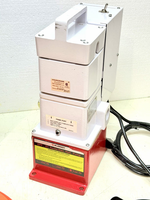 Burndy EPP-10EC Series Hyd Electric Pump 10k psi + Case & Hose Crimper Mint! BG8