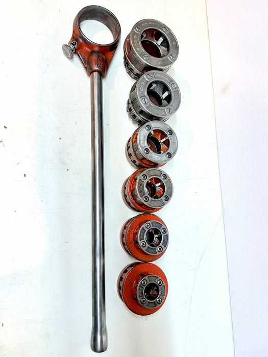 Ridgid 12-R Pipe Threader Die Head Set & Ratchet Head 12R  1/2" - 2" Dies #BG3