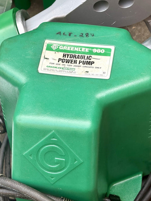 GREENLEE 881CT CAM TRACK Pipe Bender 2-1/2-4" EMT RIGID IMC, 980 Pump, Table WOW