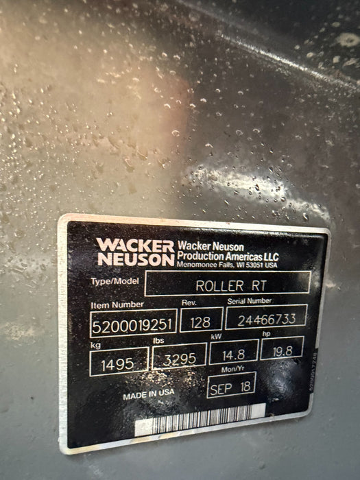 2018 Wacker Neuson RTSC3 |Refurb'd| New Drive Motors | Raptor Lined | 226 HRS